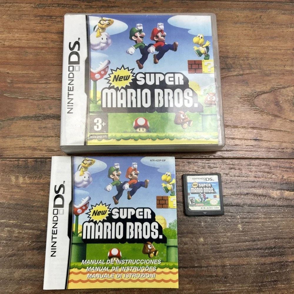 New Super Mario Bros Nintendo DS Original Multilingual‎ Game Italian + Manual*
